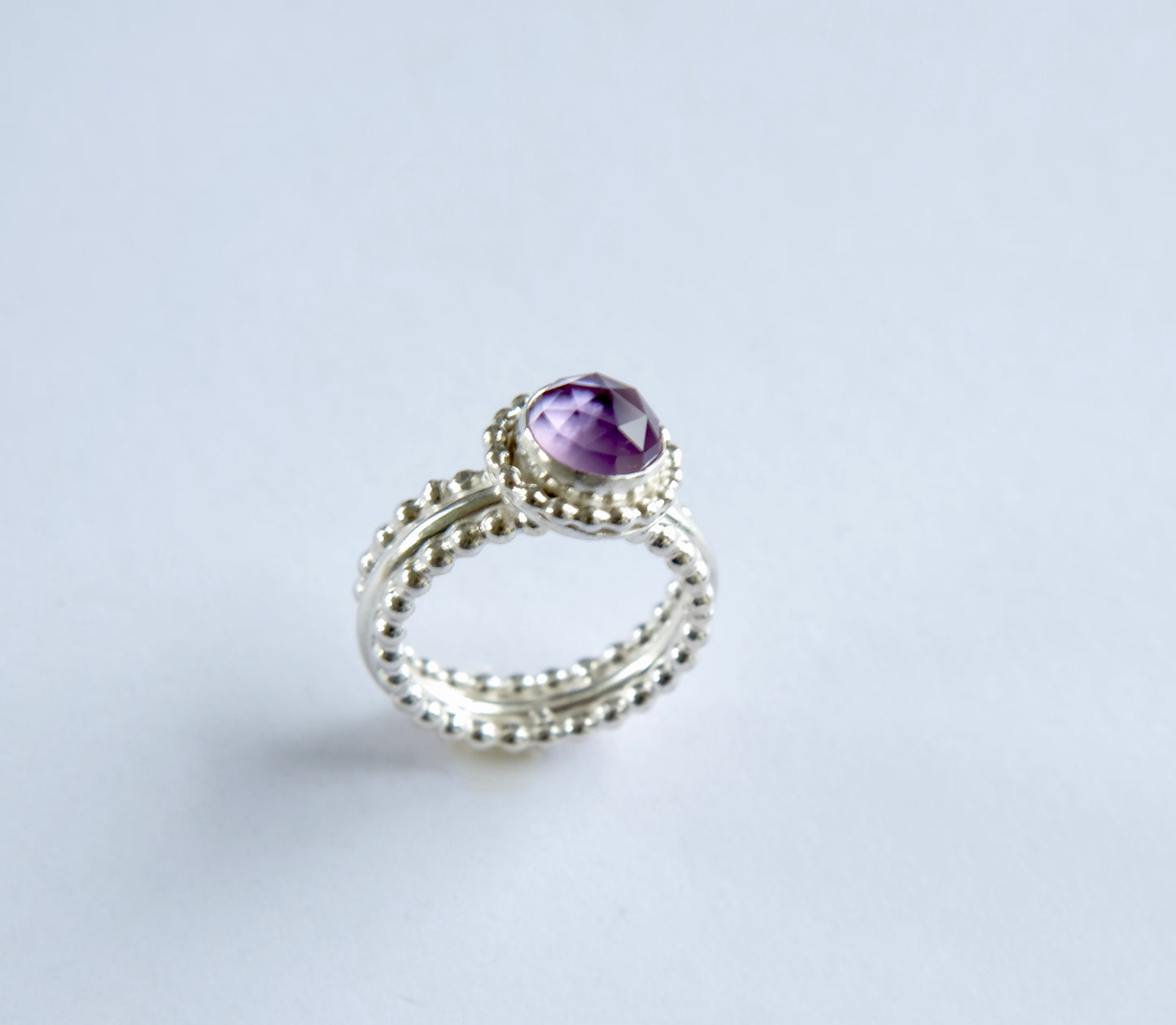 Amethyst and Sterling Silver Ring