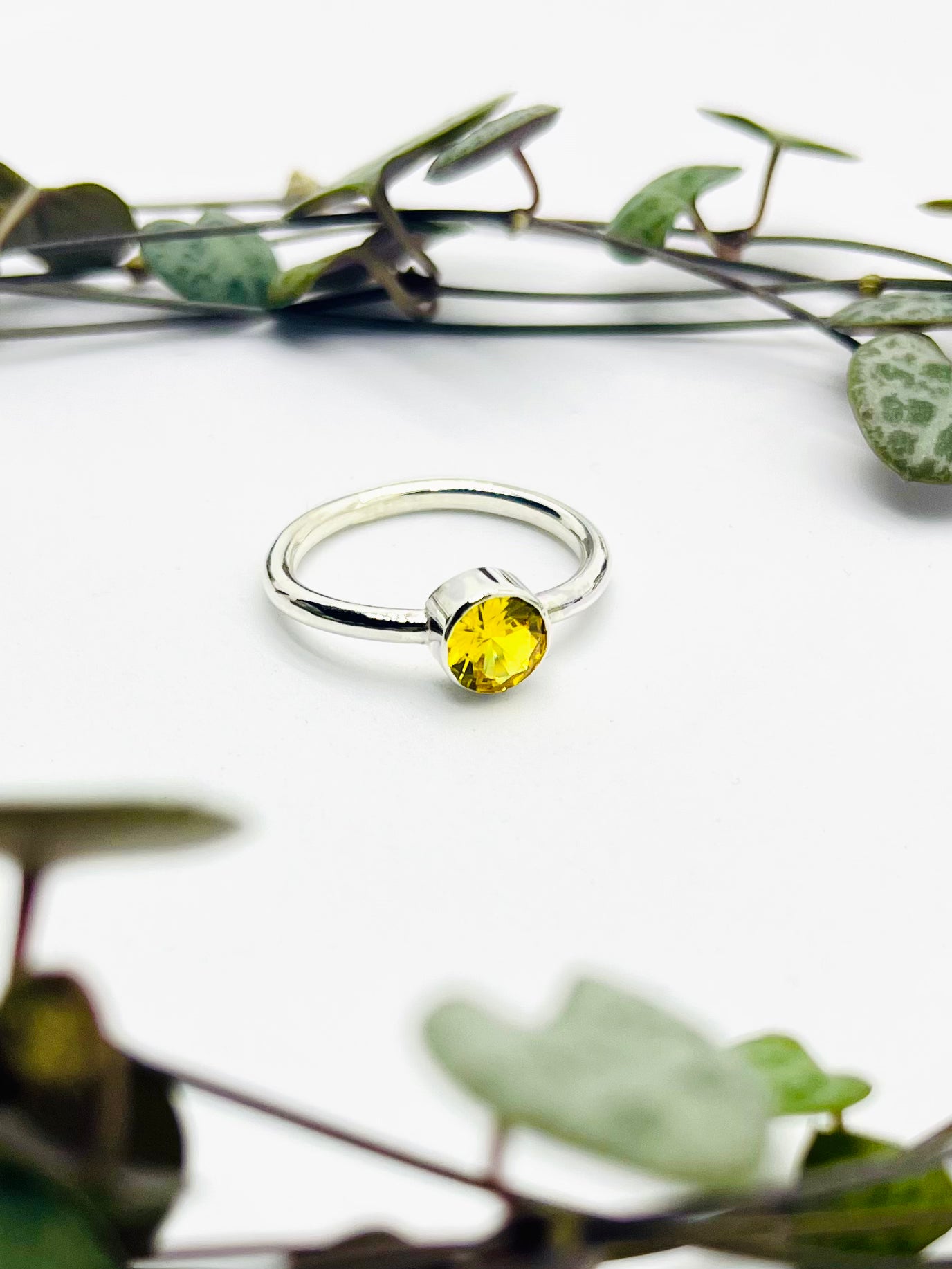 Golden Topaz Birthstone Ring