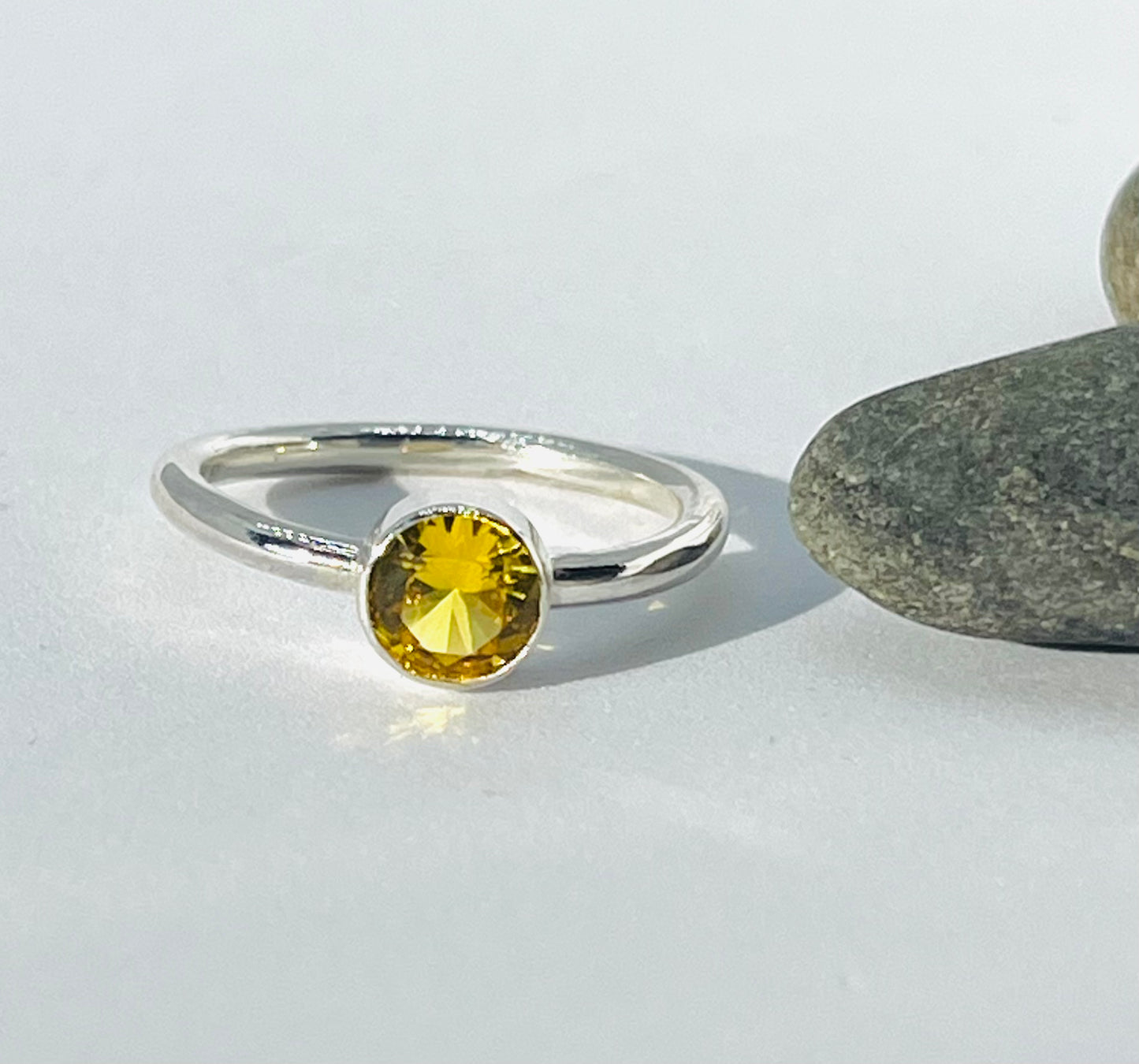 Golden Topaz Birthstone Ring