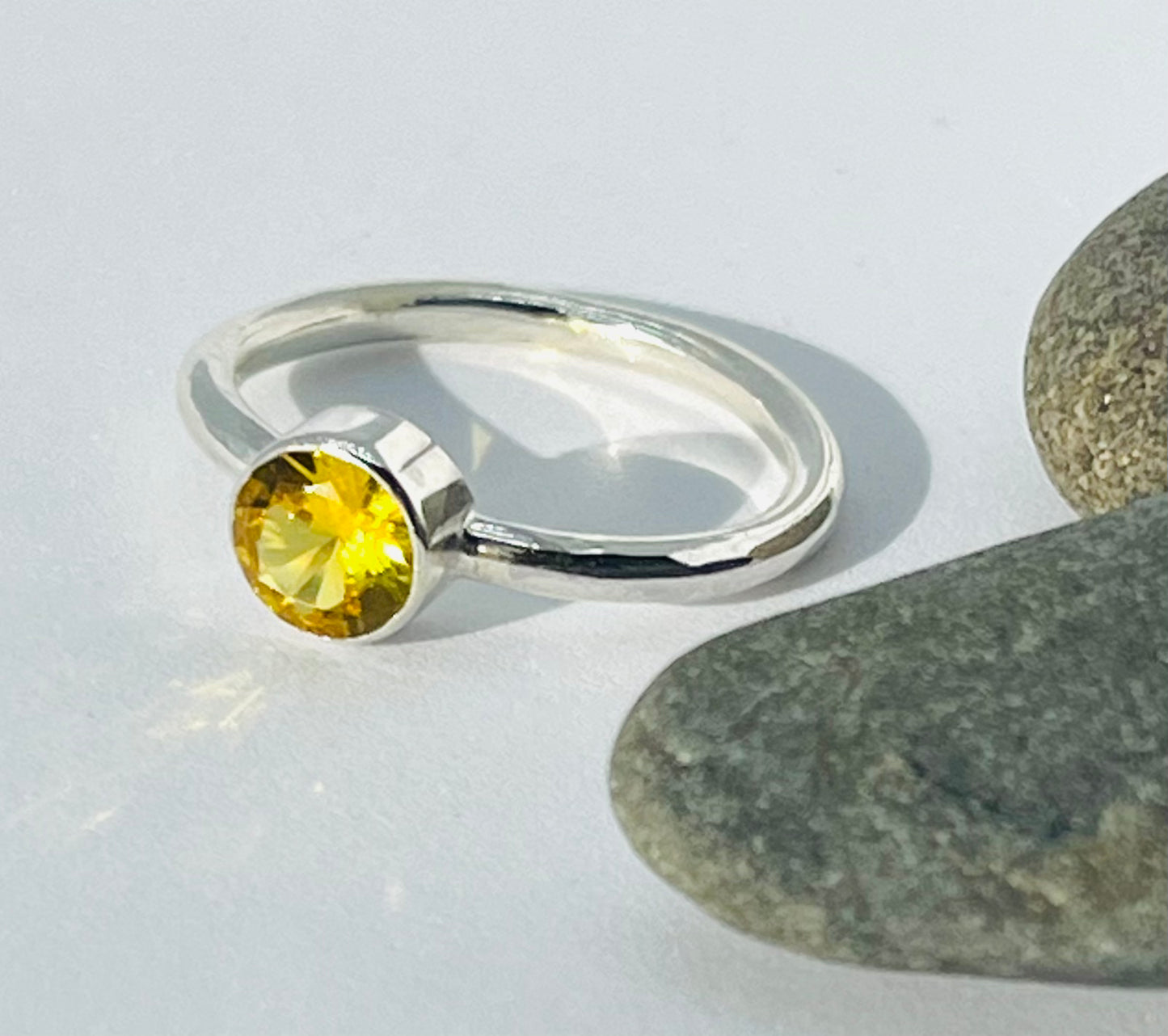 Golden Topaz Birthstone Ring