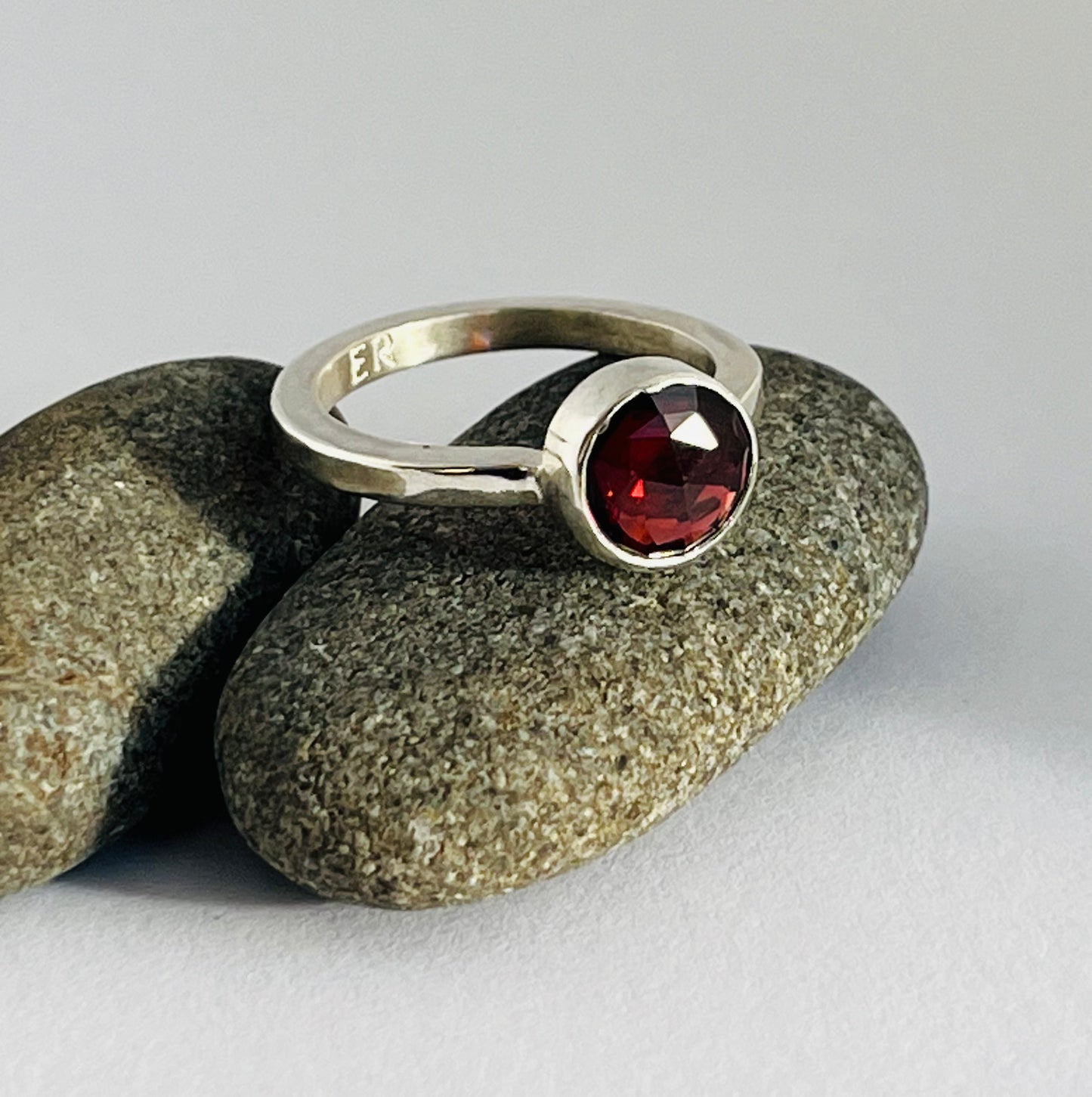 Rose Cut Garnet Ring