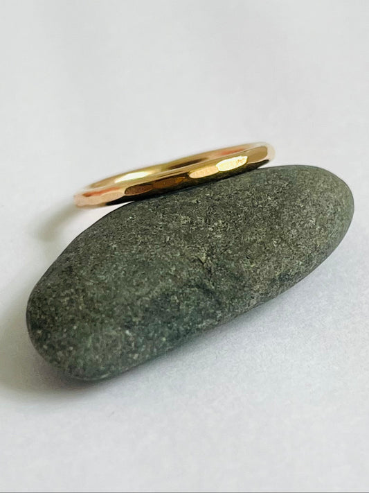 14kt Gold Filled Hammered Stacker Ring