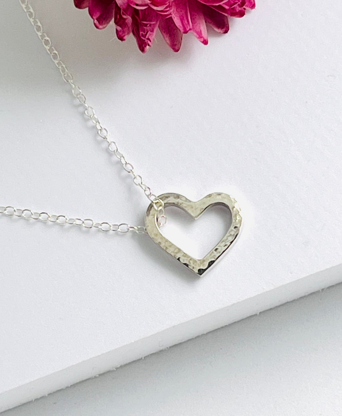 Hammered Heart Necklace