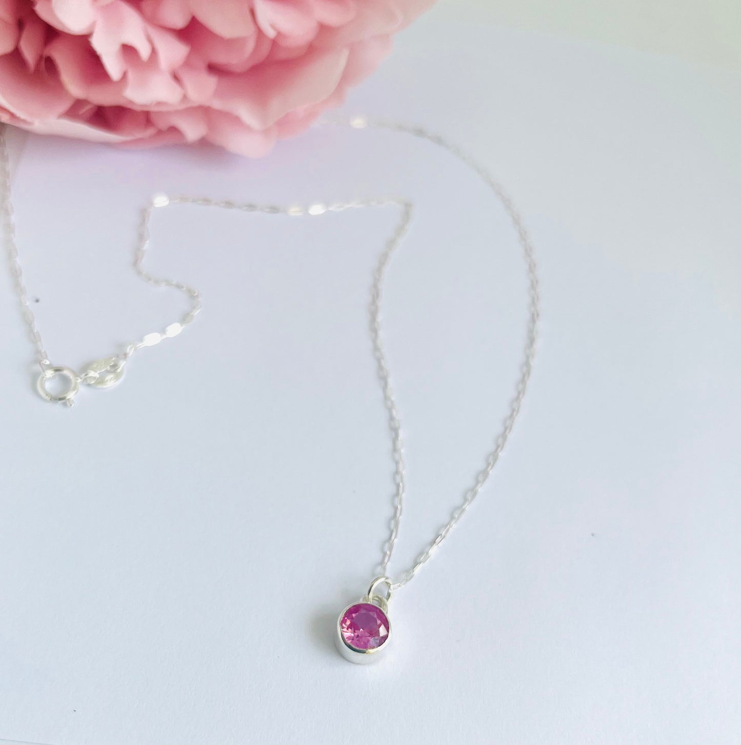 Pink Tourmaline Necklace