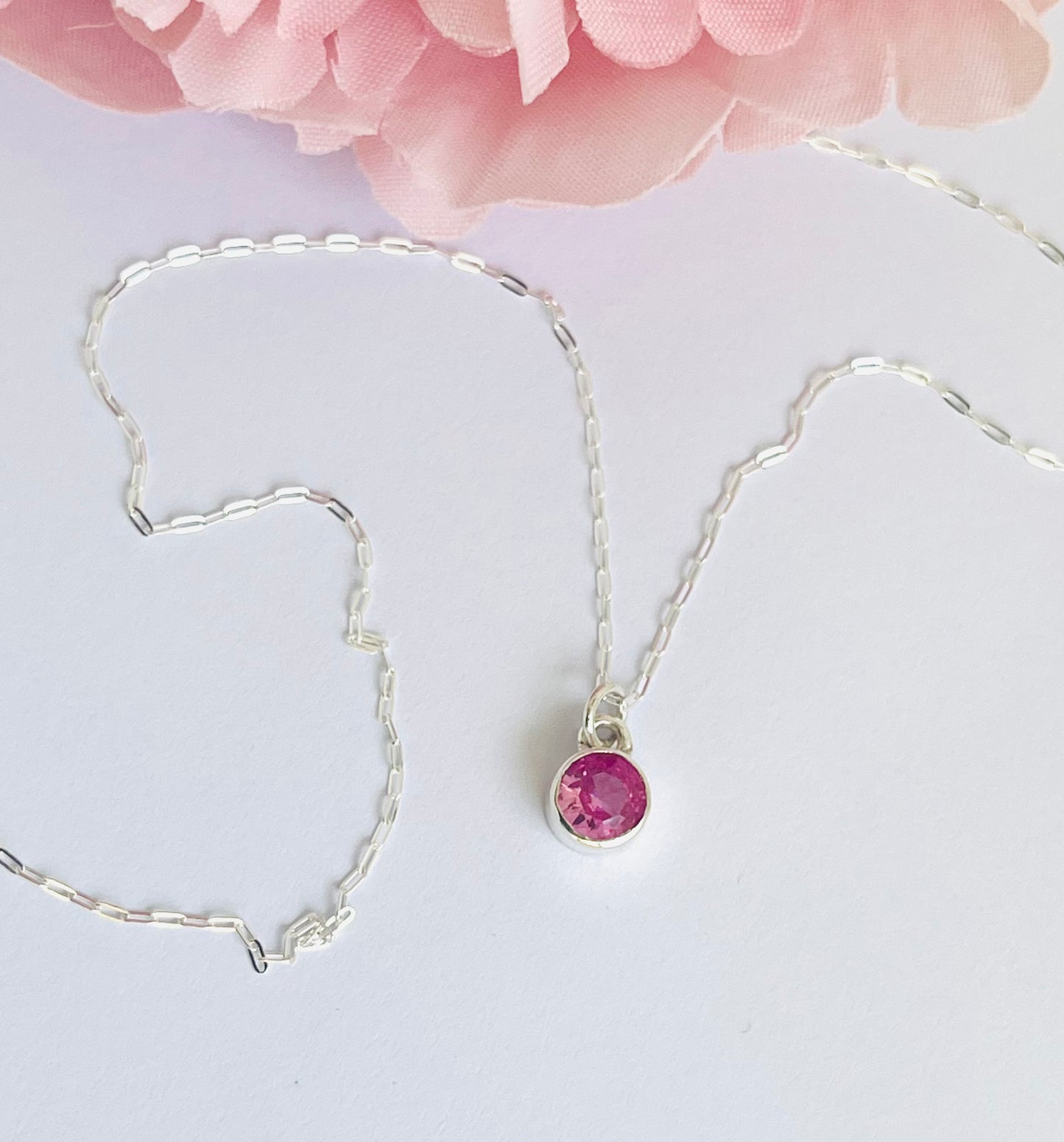 Pink Tourmaline Necklace