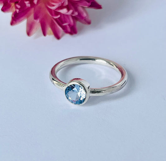 Aquamarine Birthstone Ring