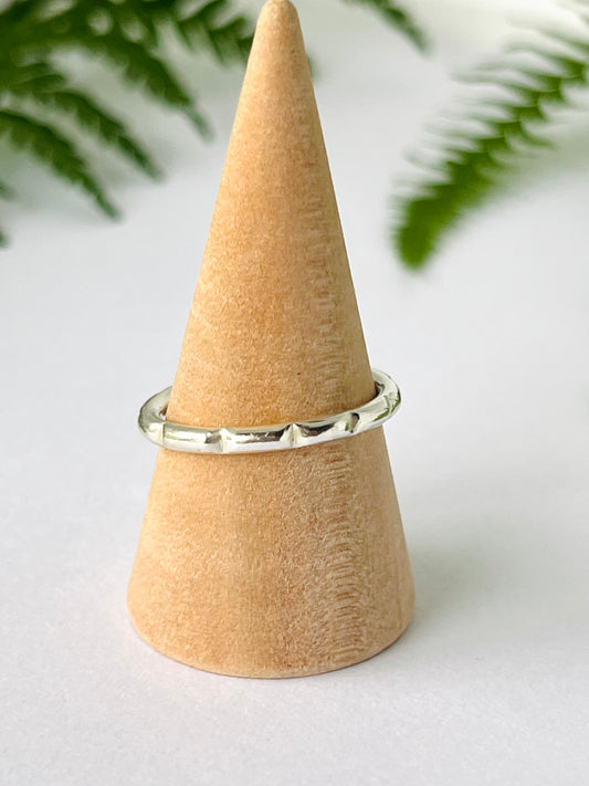 Ribbed Stacker Ring